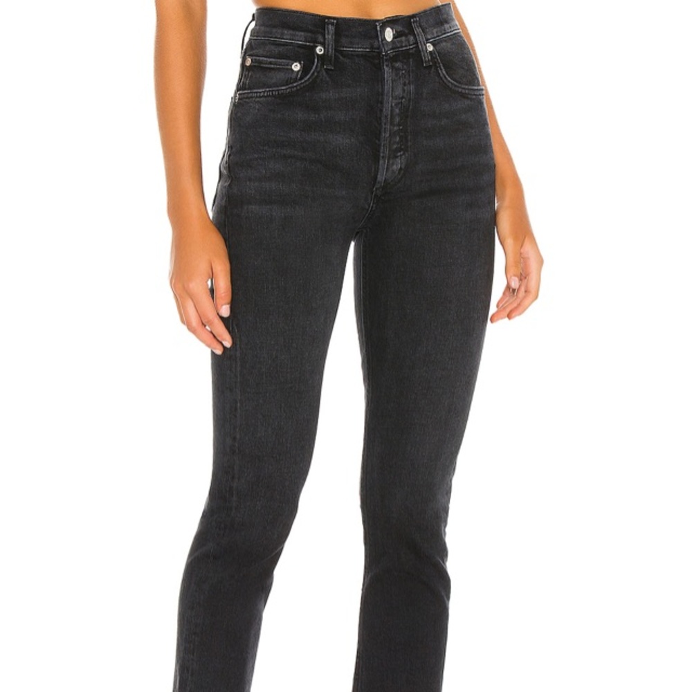 Agolde Riley Crop High Waisted Jeans - Picture 2 of 4